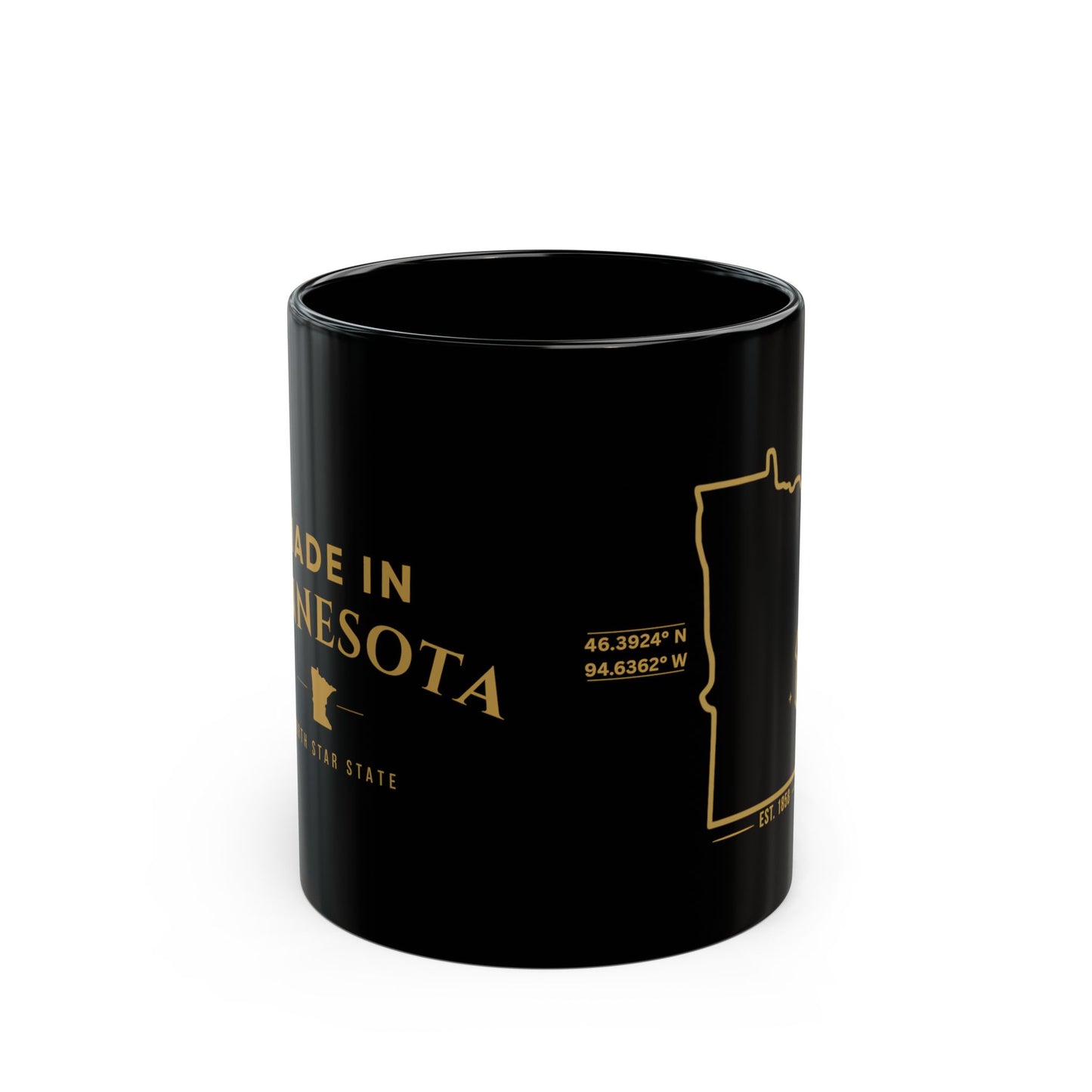 Made in Minnesota Black Coffee Mug