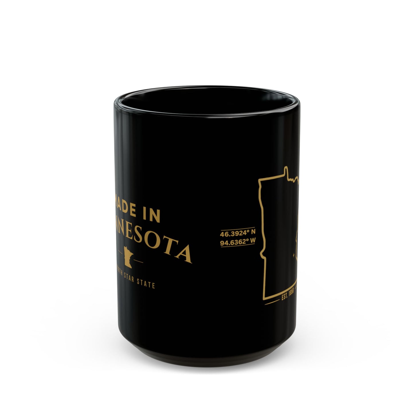 Made in Minnesota Black Coffee Mug